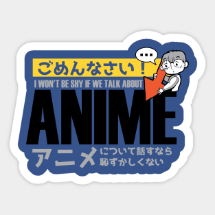 Shy Anime Sticker